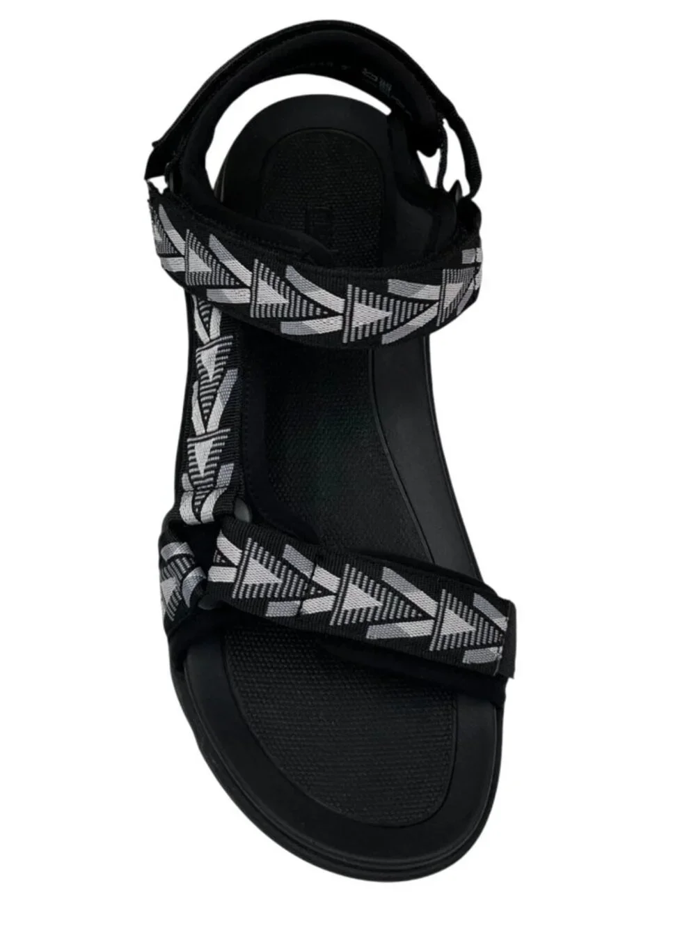 Rieker Men's Cesar 02 Sport Adjustable Walking Sandal Size 11.5/EU 45 Black/Grey